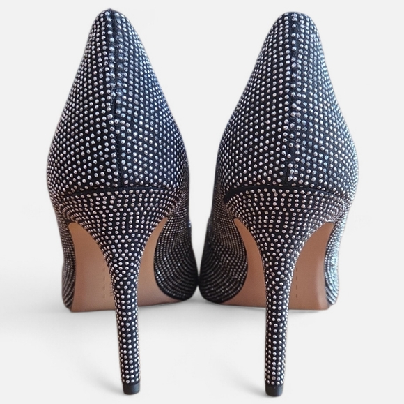 Gorgeous Gianni Bini Sliver Rhinestone Stilletto Heels Size 10 - Picture 7 of 10